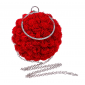 Flower Party Women Bag Crystal Round Small Day Clutch Yi